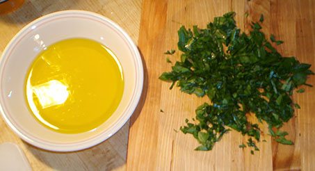 oil and parsley